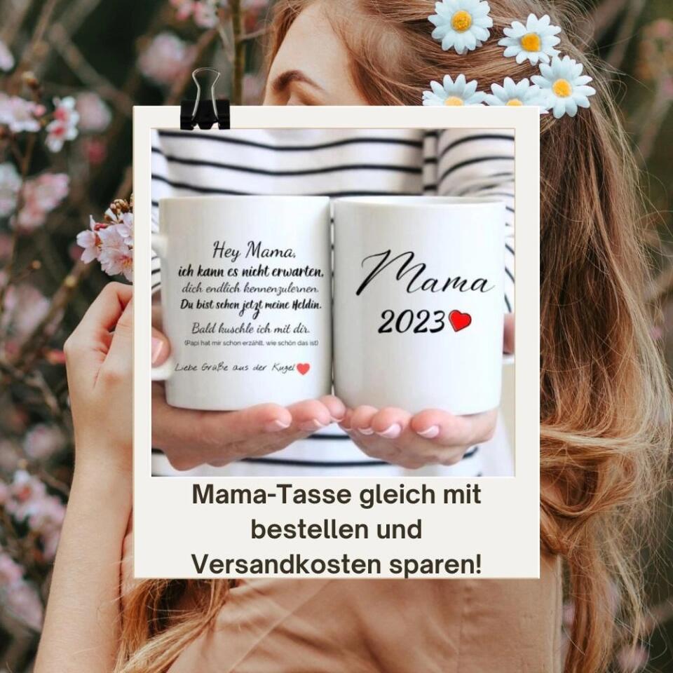 Tasse - Hey Papa, Grüße aus der Kugel – personalisierbar