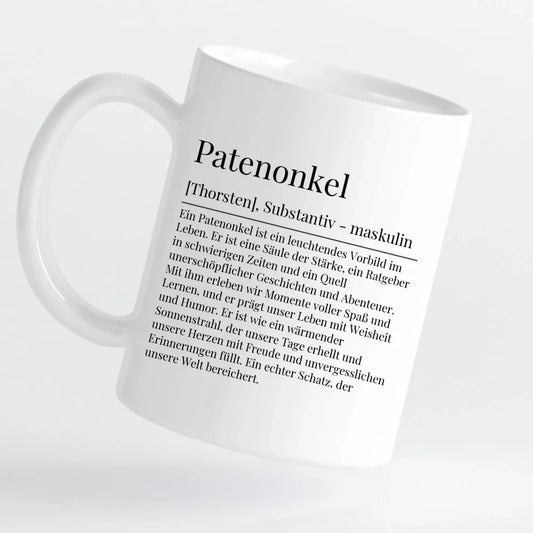 Tasse - Patenonkel Definition mit Bild und Wunschtext - personalisierbar