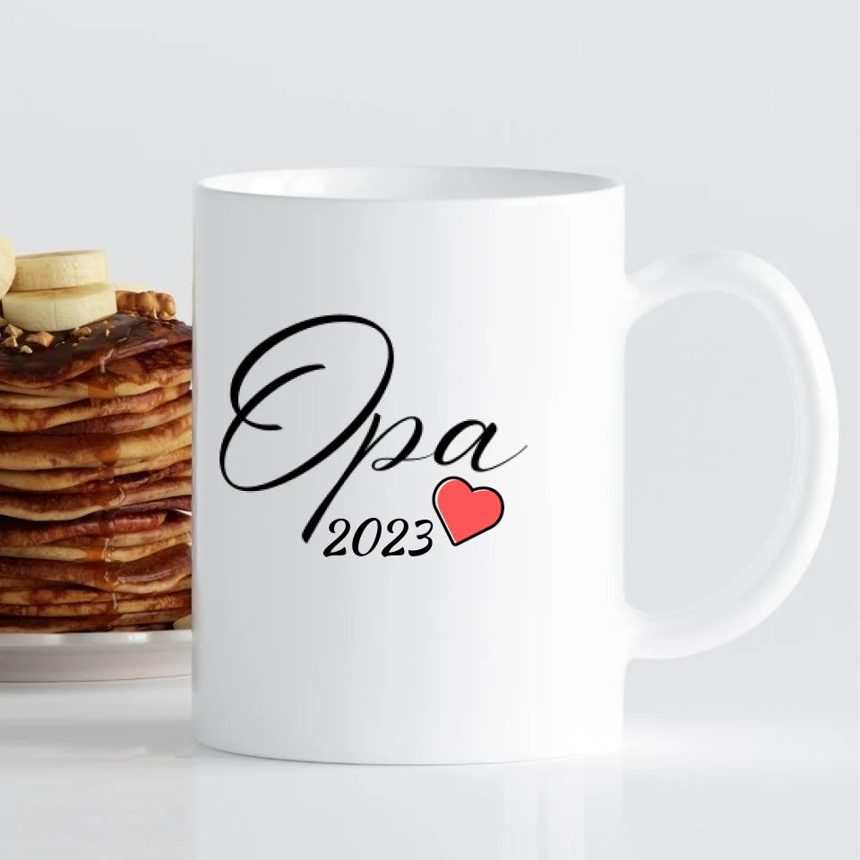 Tasse - Hey Opa, Grüße aus der Kugel – personalisierbar