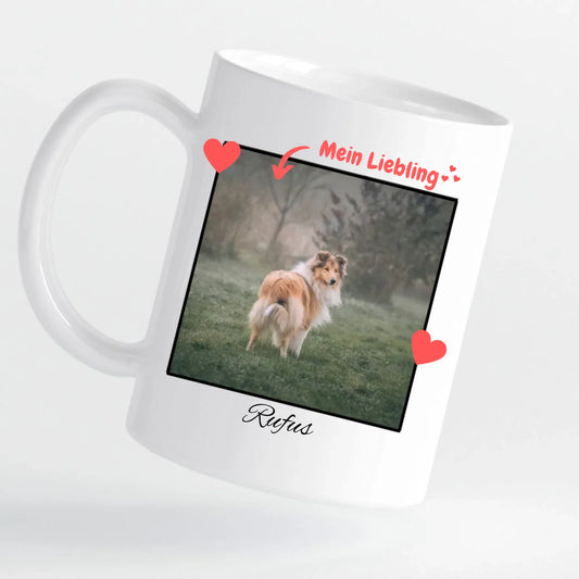 Tasse - Scheiß auf Valentinstag, Haustier-Tasse mit Foto-Upload - personalisierbar