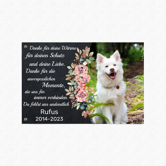 Schild - Danke für deine Wärme - personalisierbar