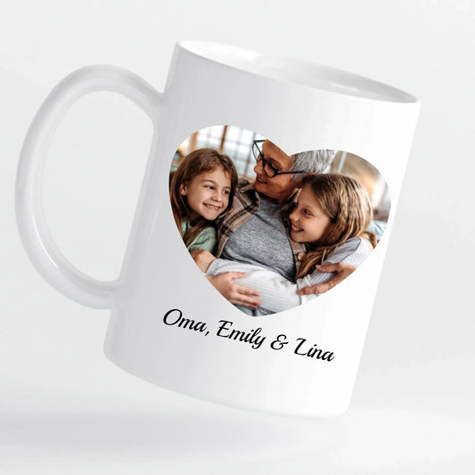 Tasse - Oma mit Foto-Upload - personalisierbar