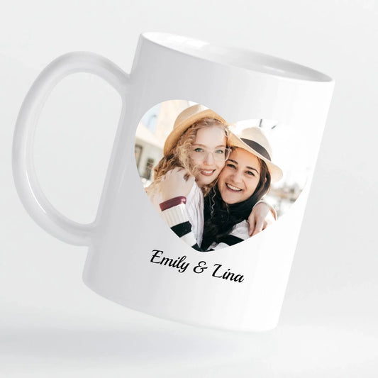 Tasse - Beste Freundin mit Foto-Upload - personalisierbar