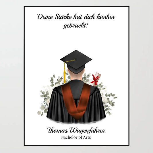 Poster - Abschlus (1 Mann) - personalisierbar