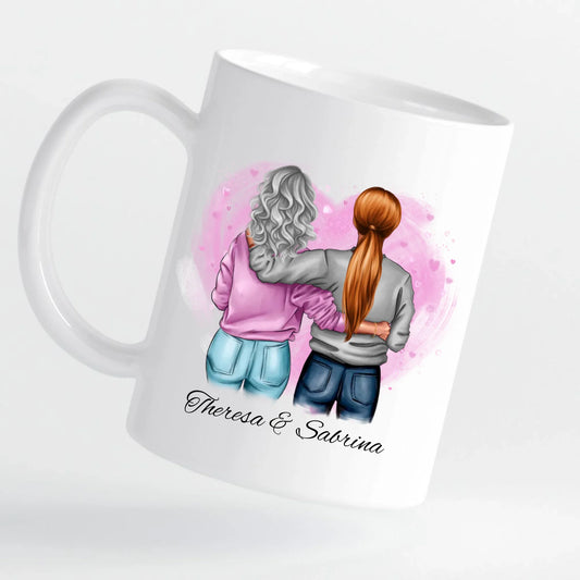 Tasse - Mama mit Tochter - personalisierbar