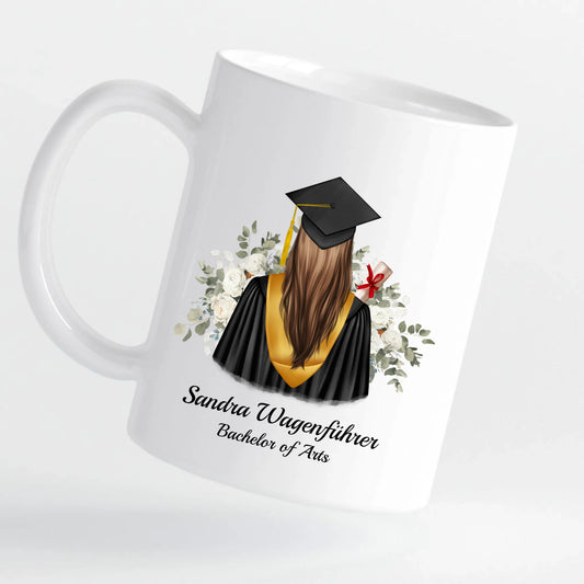 Tasse - Abschluss (1 Frau) - personalisierbar