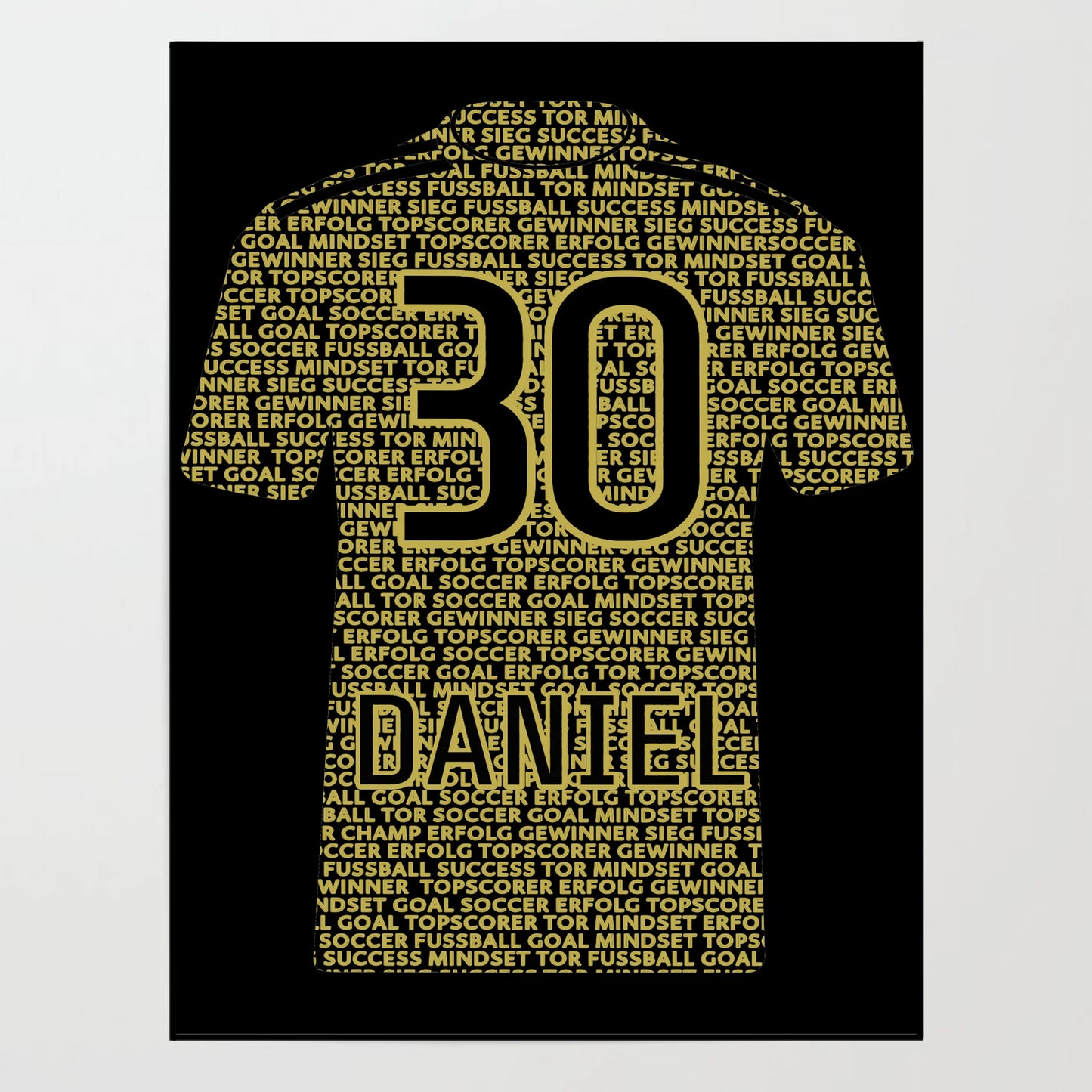Poster - Weltfußballer mit Namen & Nummer - personalisierbar