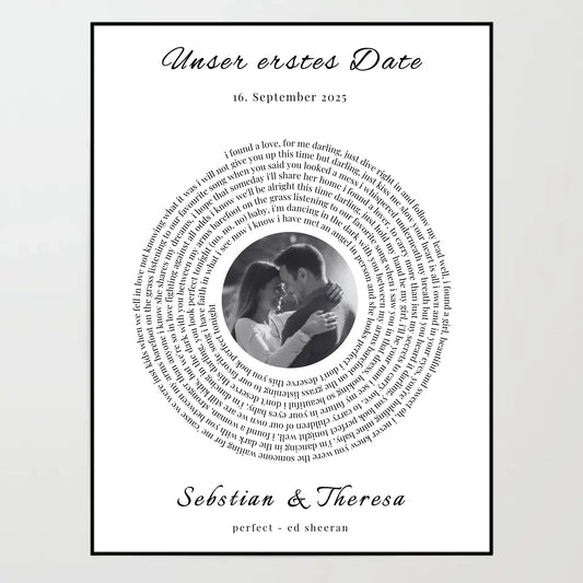 Poster - Unser Song mit Foto-Upload - personalisierbar