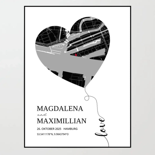 Poster - Wo alles begann - Luftballon Vol. 2 - personalisierbar