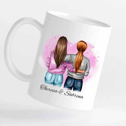 Tasse - Besties, Beste Freundinnen - personalisierbar