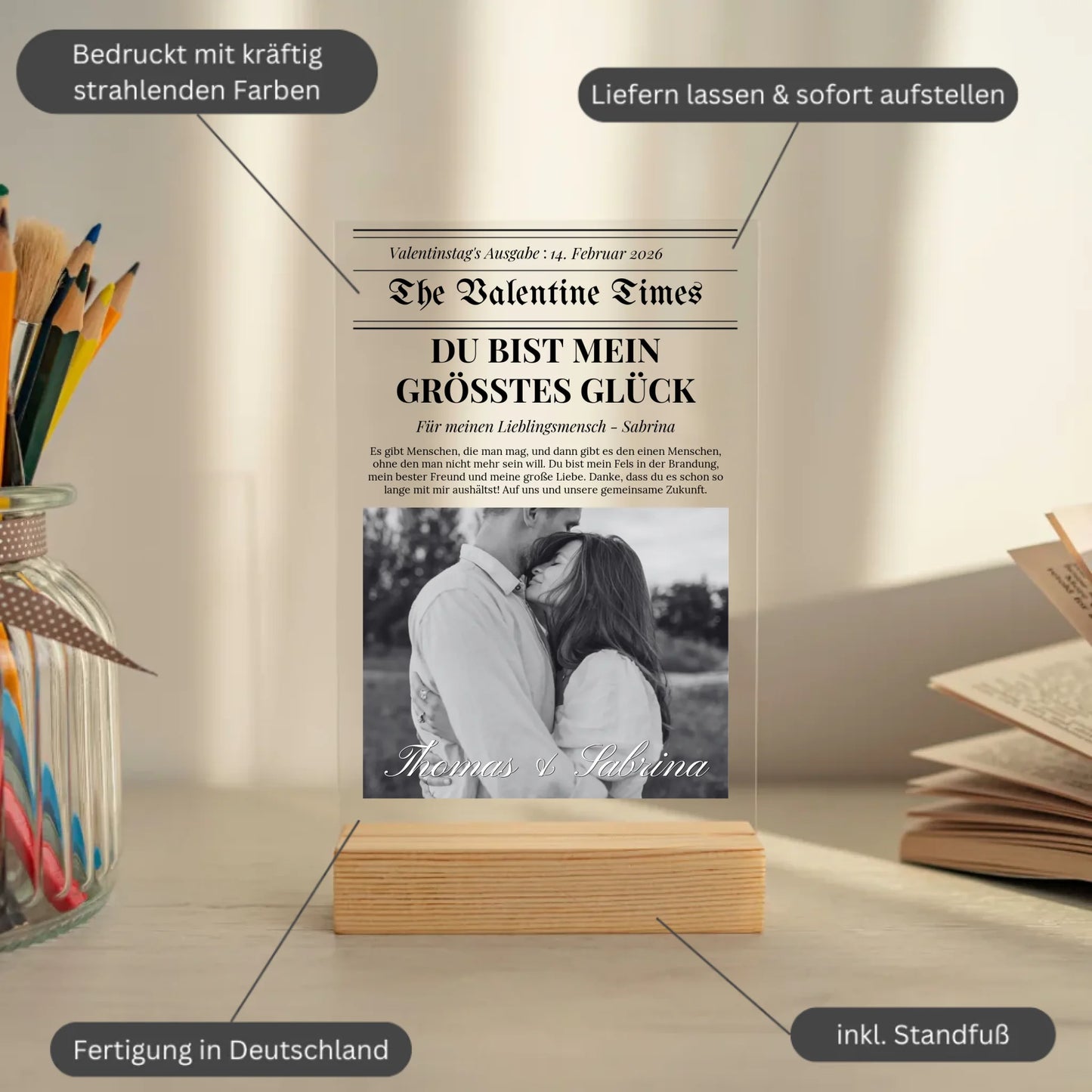 Mockup acrylglasplatte