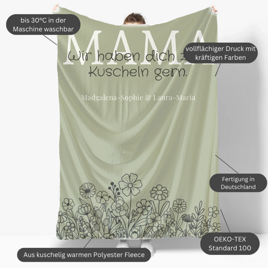 Mockup Fleece-Decke
