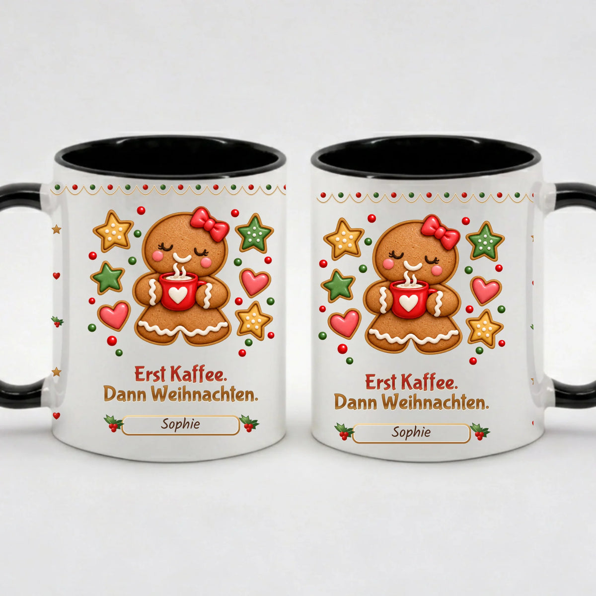 Tasse - Erst Kaffee. Dann Weihnachten. - personalisierbar