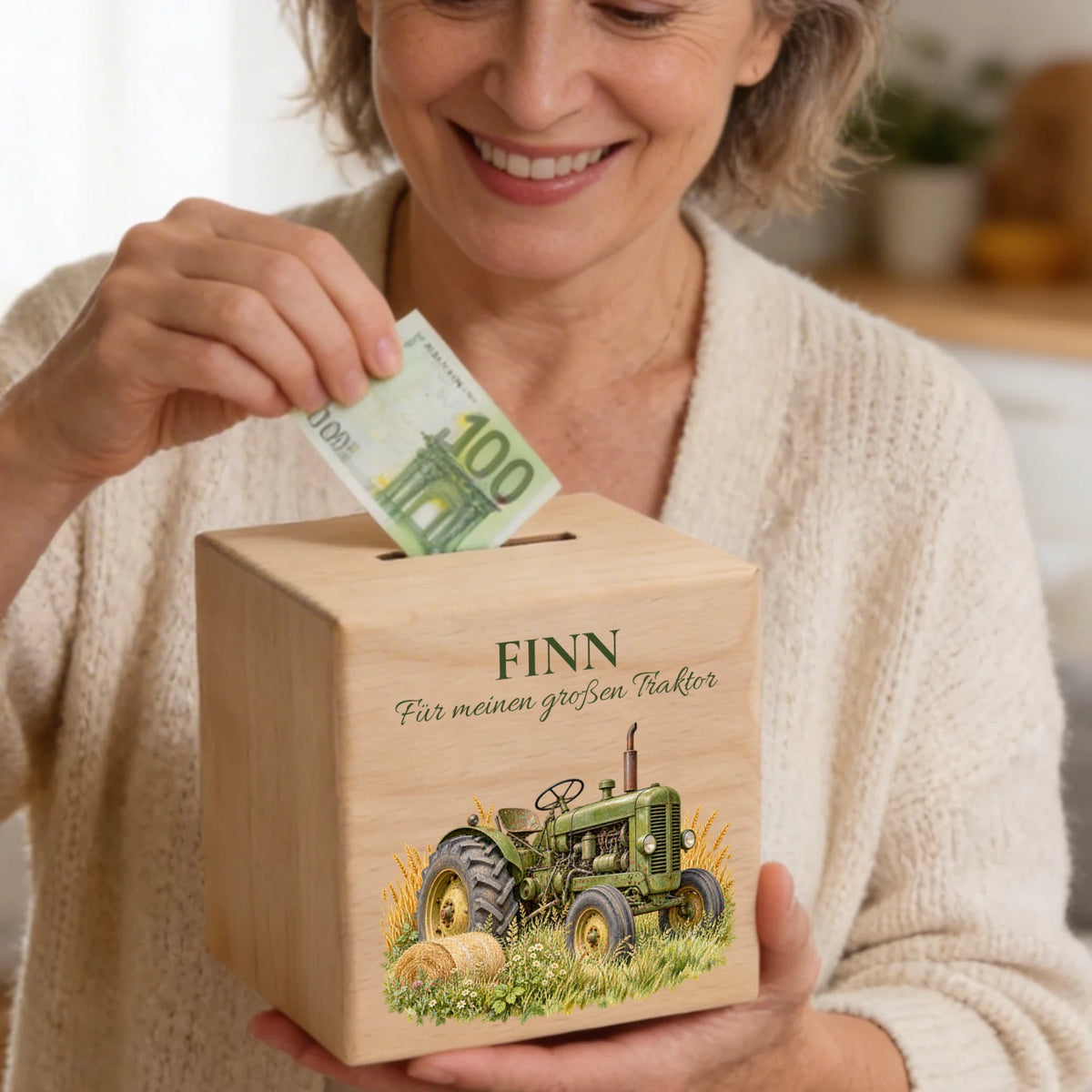Holzspardose – Wohnraum