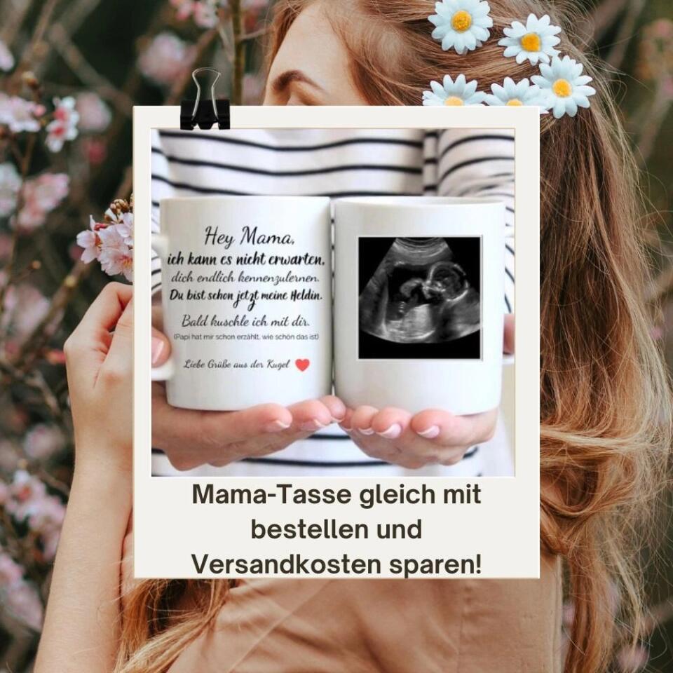 Tasse - Ultraschall-Bild Papa - personalisierbar