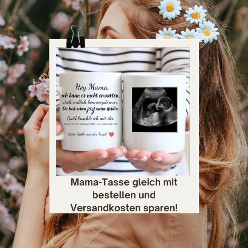 Tasse - Ultraschall-Bild Papa - personalisierbar