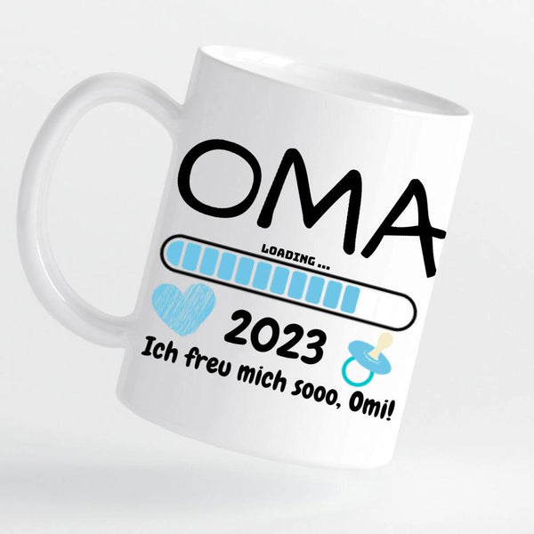 Oma Tasse - Geschenk für werdende Omas - Oma Loading Tasse - personalisierbar