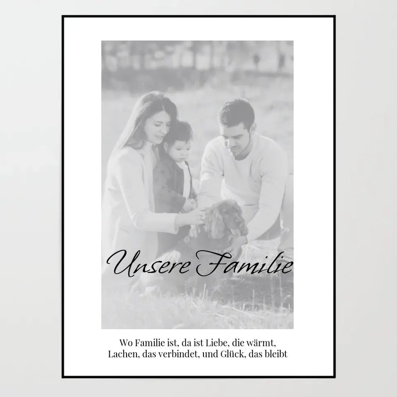Poster - Unsere Familie - personalisierbar
