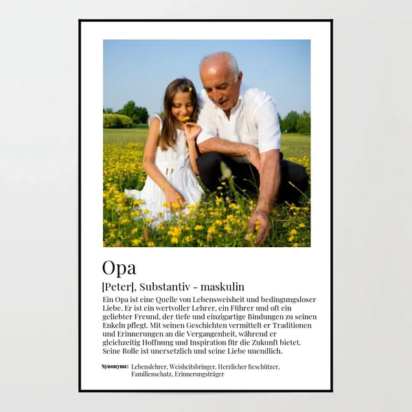 Poster - Opa Definition - personalisierbar