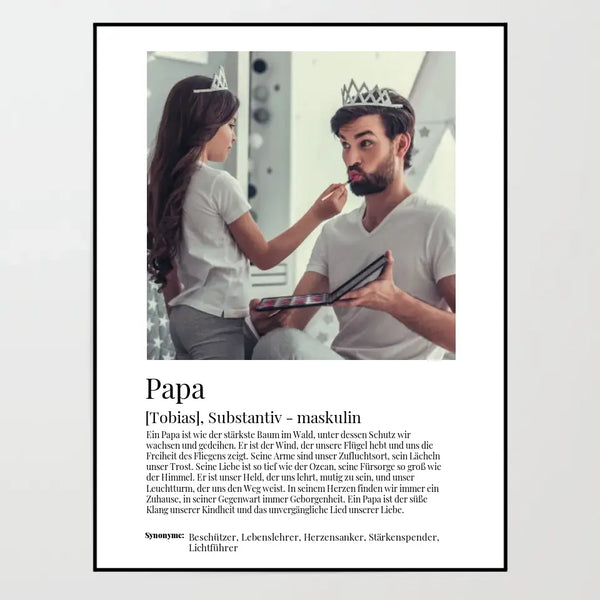 Poster - Papa Definition - personalisierbar