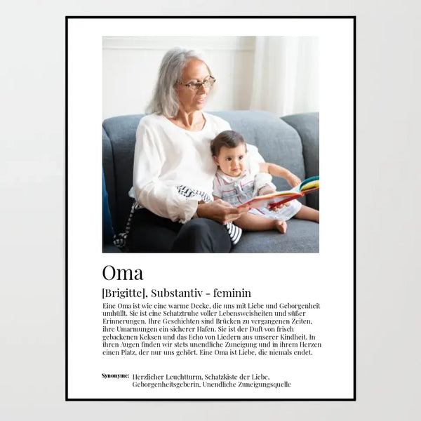 Poster - Oma Definition - personalisierbar