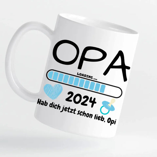 Opa Tasse - Geschenk für werdende Opas - Opa Loading Tasse - personalisierbar