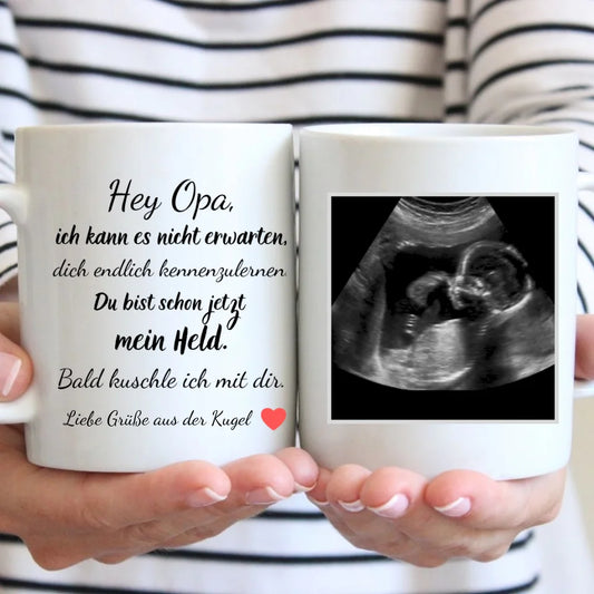 Tasse - Ultraschall-Bild Opa - personalisierbar