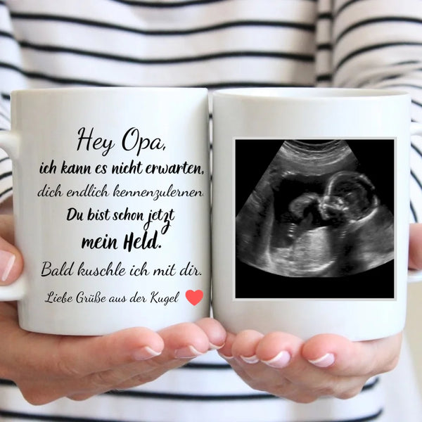 Tasse - Ultraschall-Bild Opa - personalisierbar