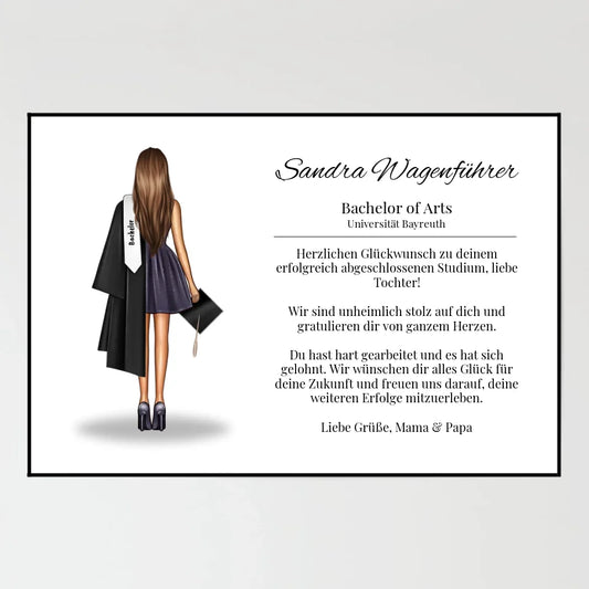 Poster - Abschluss im Urkunden-Stil - personalisierbar