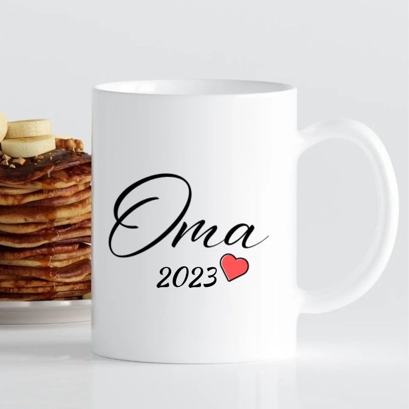 Tasse - Hey Oma, Grüße aus der Kugel – personalisierbar