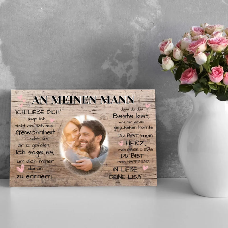 Kunstdruck - an meinen Mann - personalisierbar