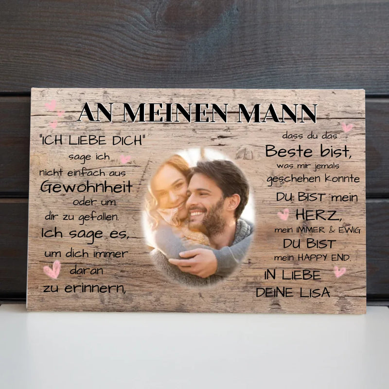 Kunstdruck - an meinen Mann - personalisierbar