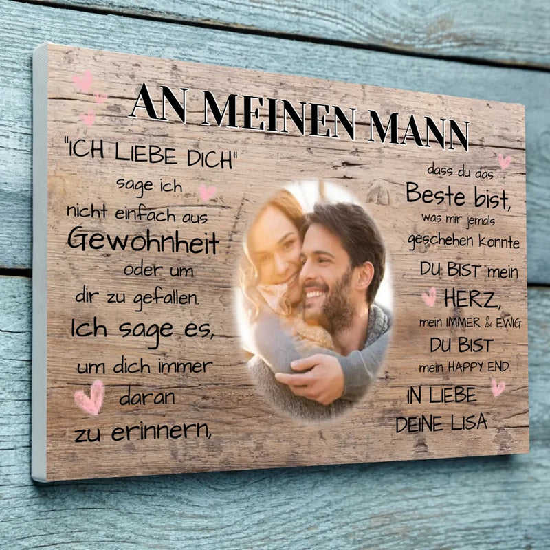 Kunstdruck - an meinen Mann - personalisierbar