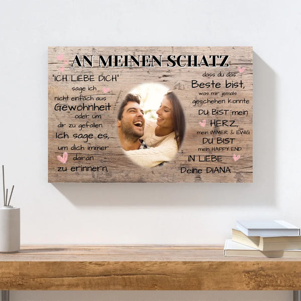 Kunstdruck - an meinen Schatz - personalisierbar