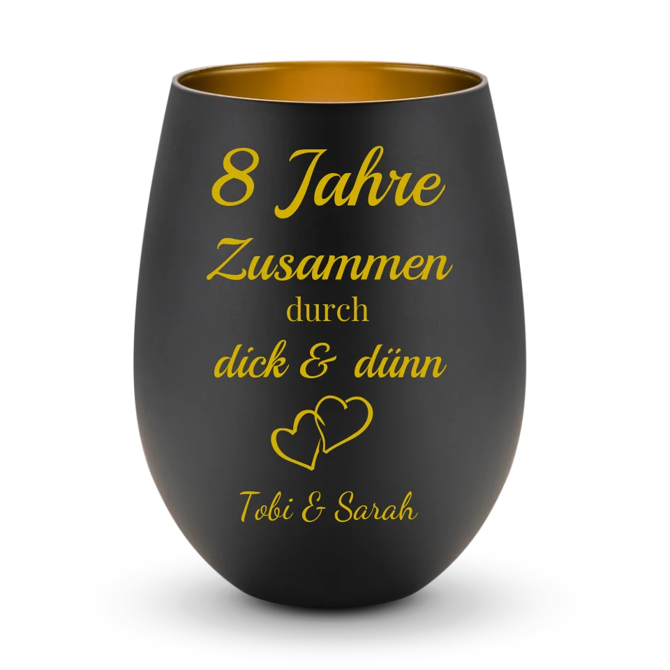 Windlicht - Durch dick & dünn - personalisierbar