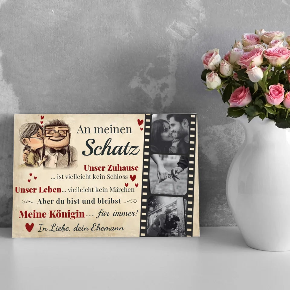 Wandbild - An meinen Schatz Cartoon - personalisierbar