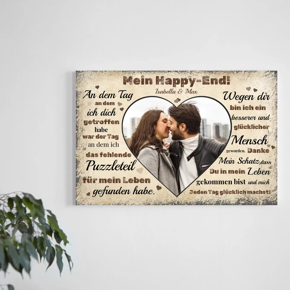 Wandbild - Mein Happy-End - personalisierbar