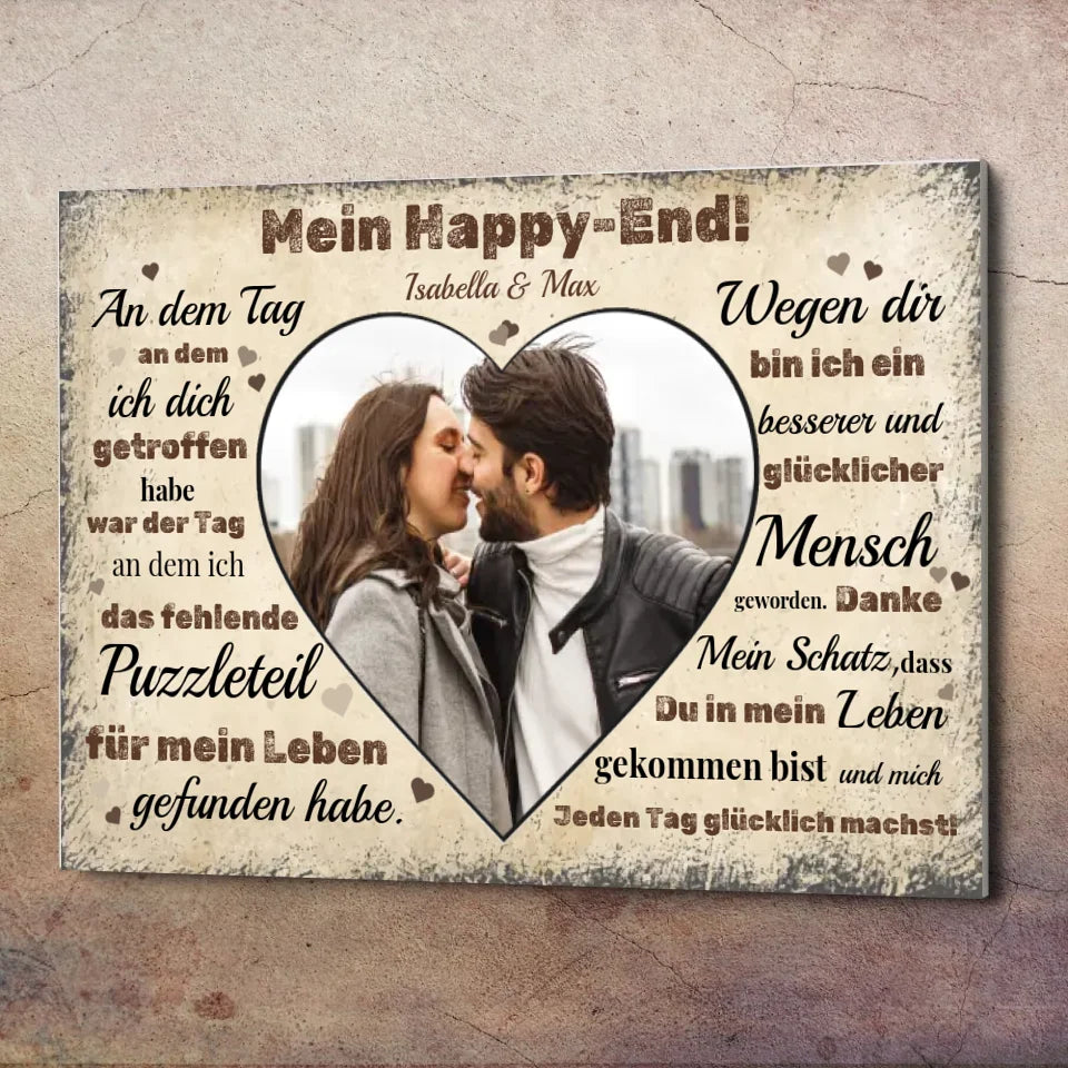 Wandbild - Mein Happy-End - personalisierbar