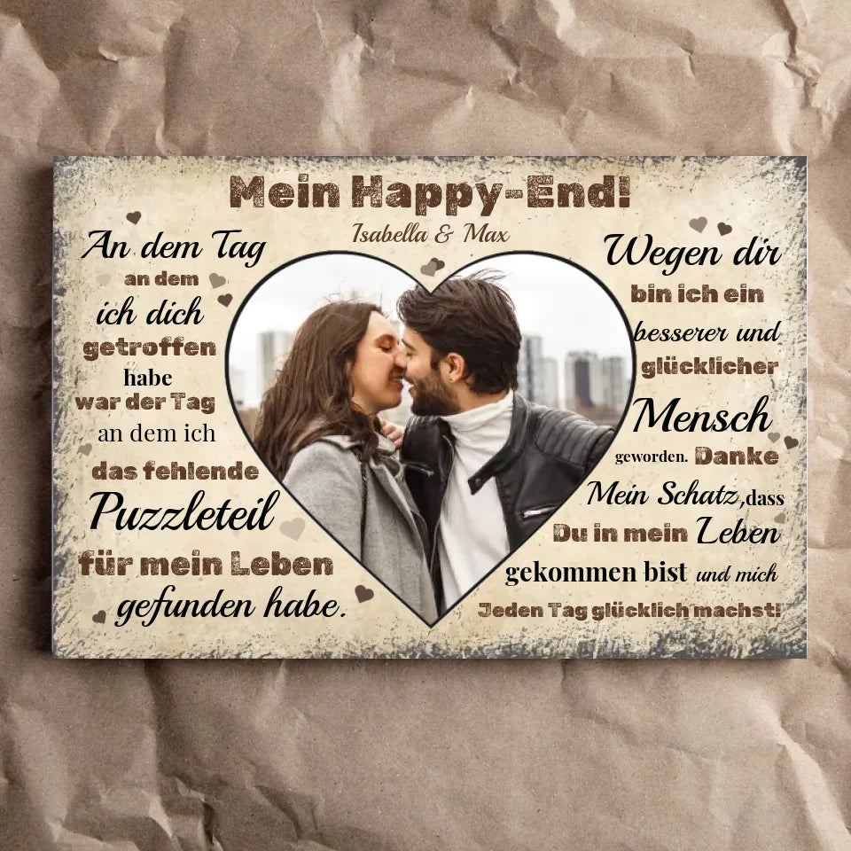 Wandbild - Mein Happy-End - personalisierbar