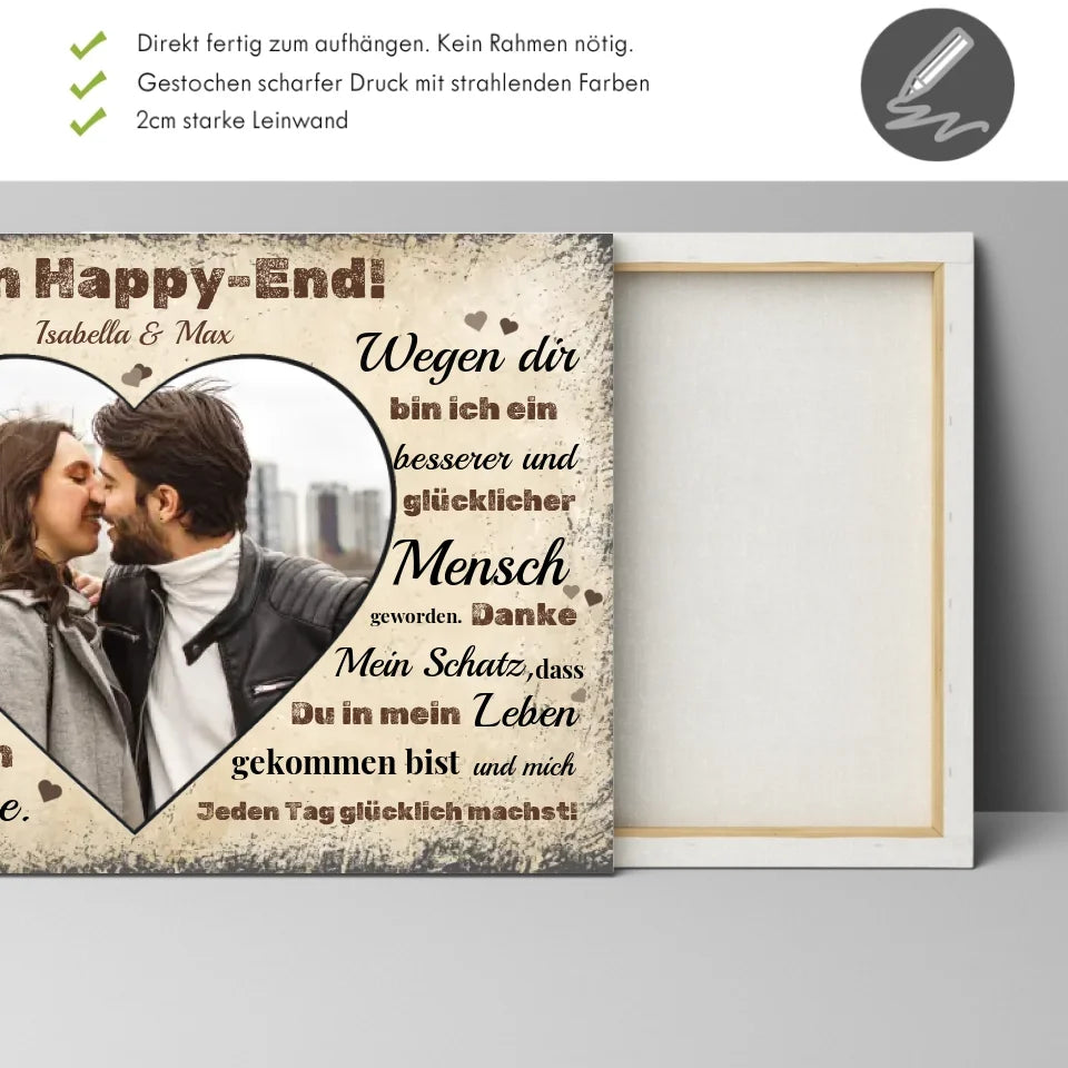 Wandbild - Mein Happy-End - personalisierbar