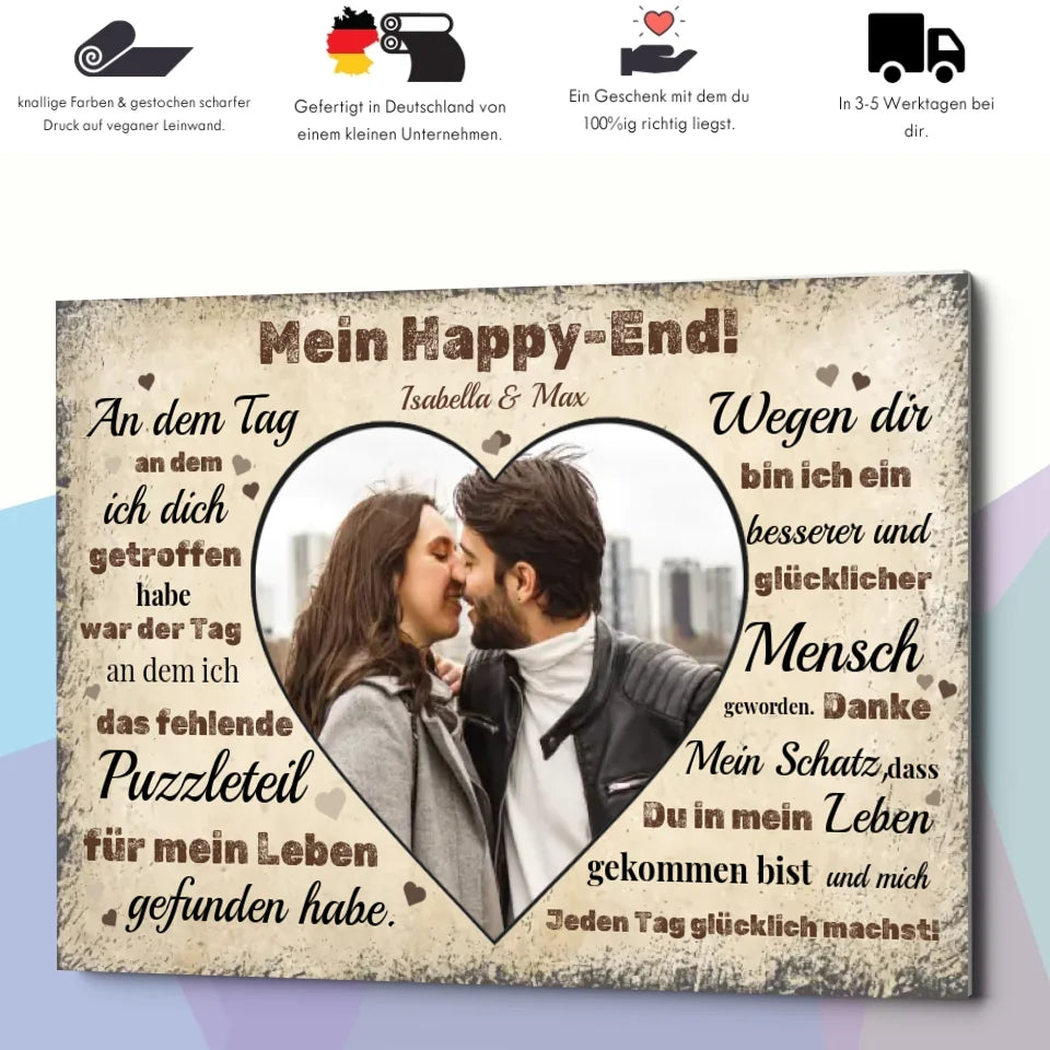 Wandbild - Mein Happy-End - personalisierbar