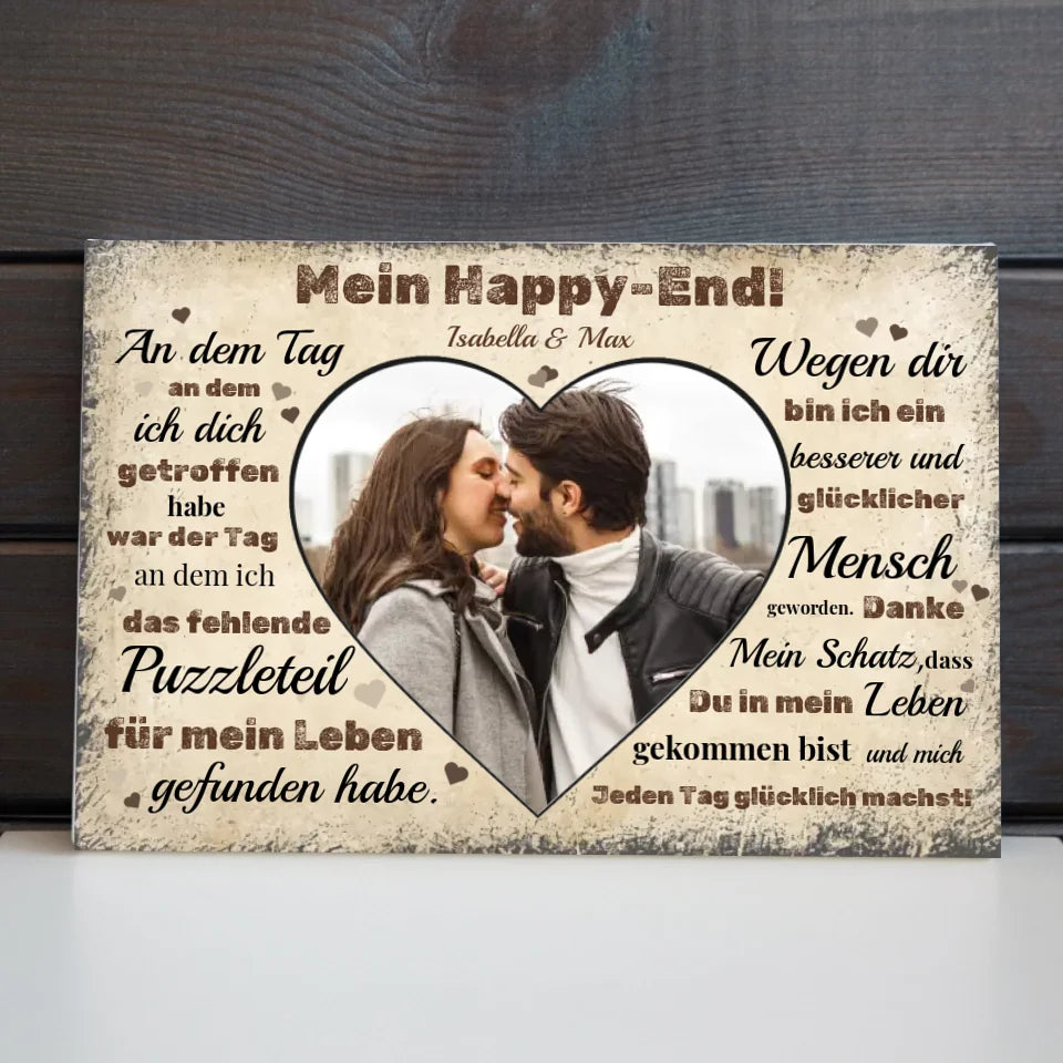 Wandbild - Mein Happy-End - personalisierbar