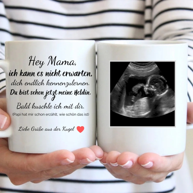 Tasse - Ultraschall-Bild Mama - personalisierbar