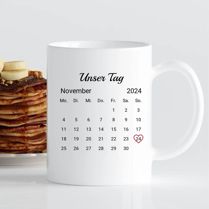 Tasse - Unser Tag mit Foto-Upload - personalisierbar