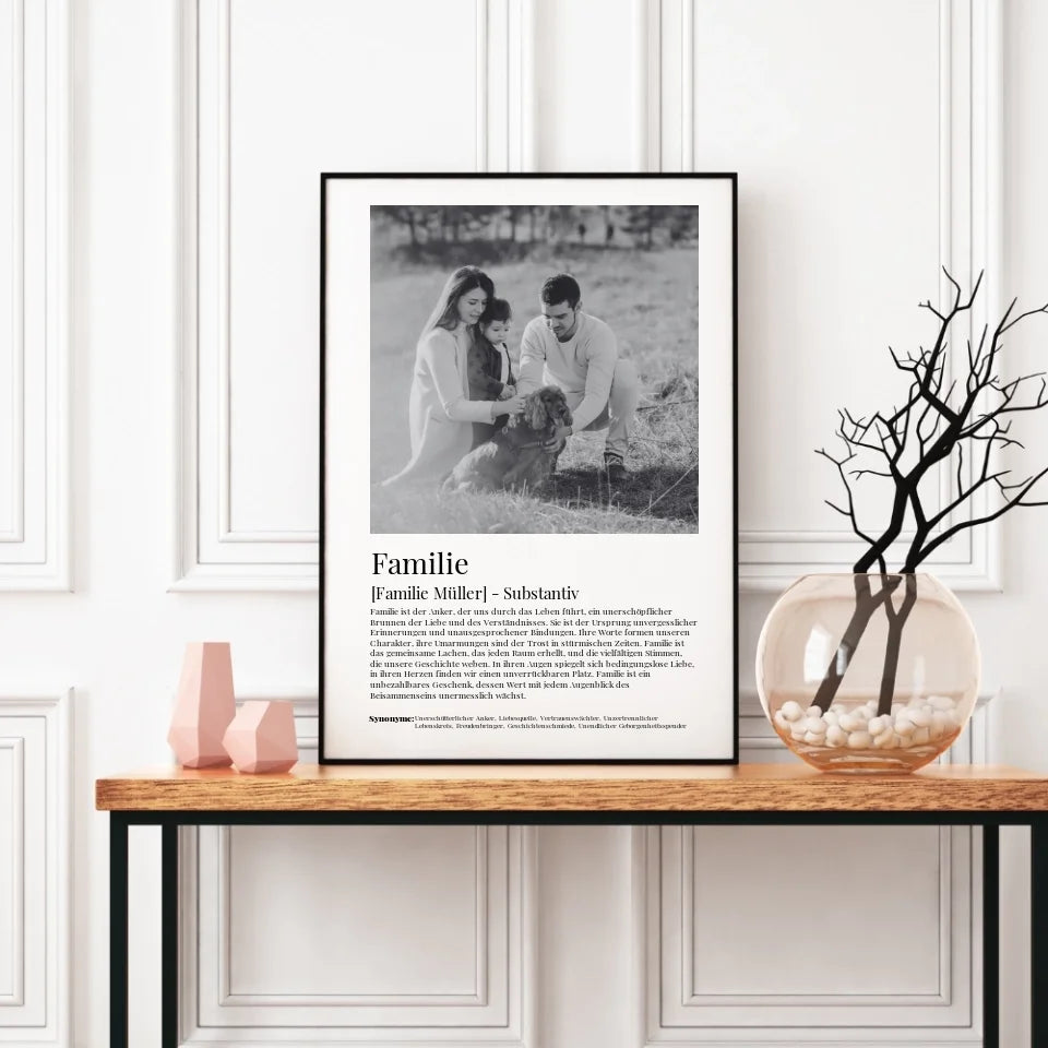Poster - Familie Definition - personalisierbar