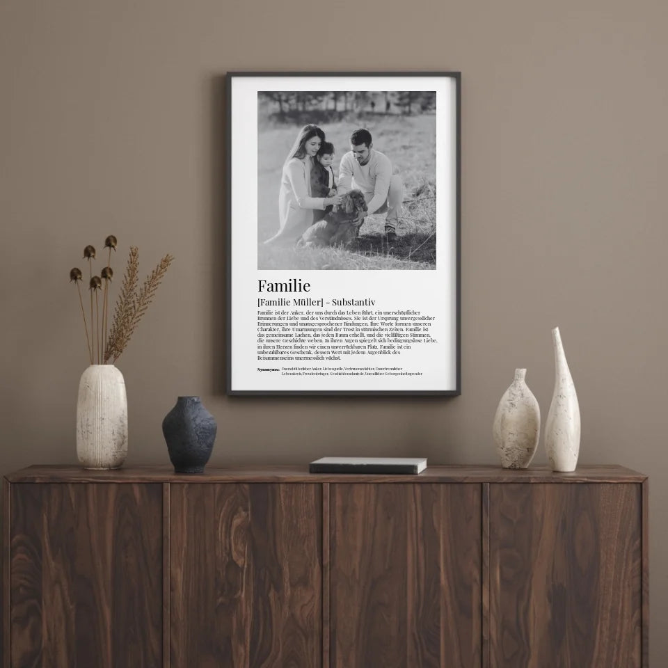 Poster - Familie Definition - personalisierbar