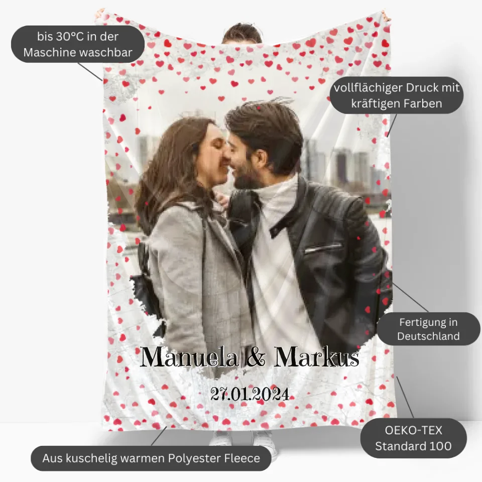 Mockup Fleece-Decke
