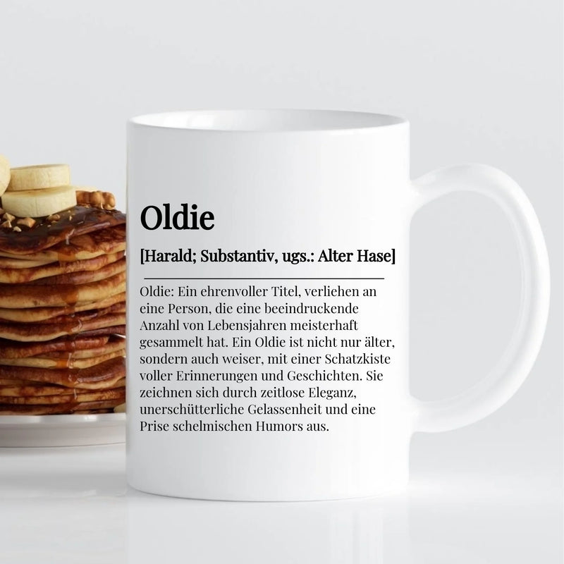 Tasse - "OLDI" Definition - für Geburtstag oder Rentner - personalisierbar