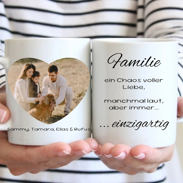 Tasse - Familientasse mit Foto-Upload - personalisierbar