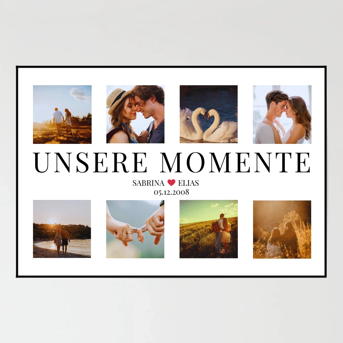 Poster - Unsere Momente Foto-Collage - personalisierbar